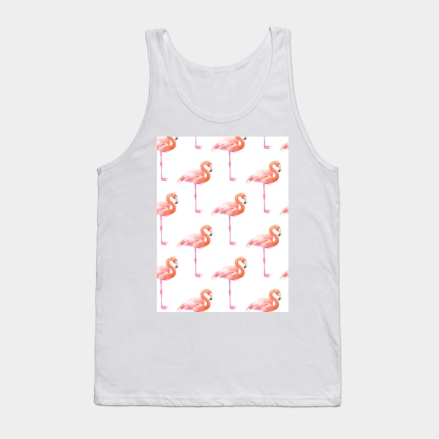 Flamingo pattern Tank Top by katerinamk